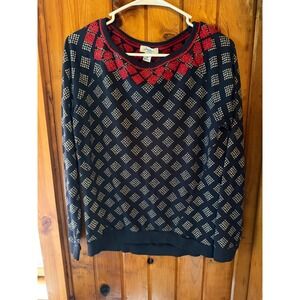 Lucky Bliss  Womens Small Long Sleeve Embellished‎ Pullover Top